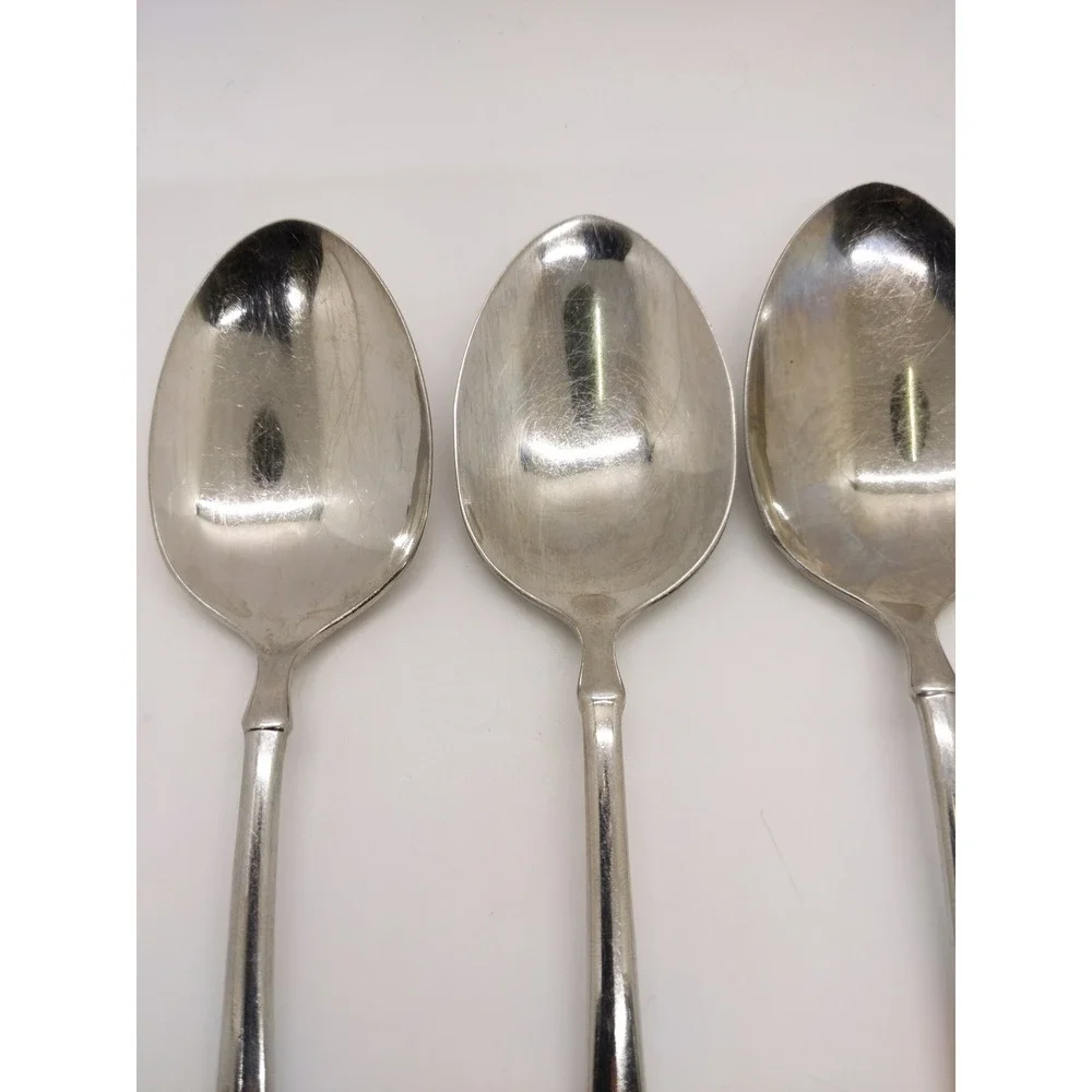 Oneida Juilliard Tablespoons Set of 5 Silver Stainless Steel Flatware 7.25 Cubed